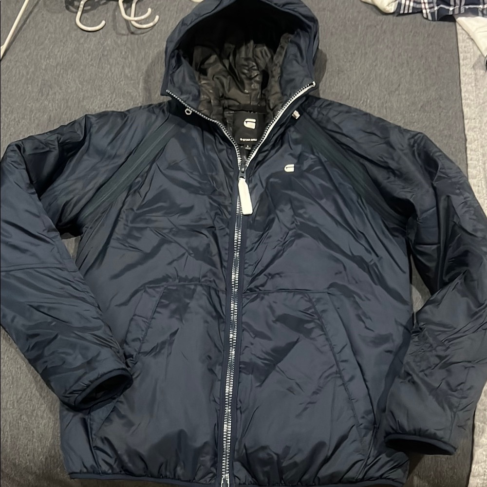 G-Star Blue Puffer Jacket Lightweight Casual